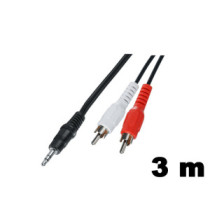 Thunder SC85-3 sztereo jelkábel (3,5 mm Jack - 2x RCA) - (3 m)