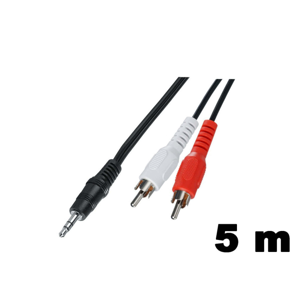 Thunder SC85-5 sztereo jelkábel (3,5 mm Jack - 2x RCA) - (5 m)
