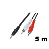 Thunder SC85-5 sztereo jelkábel (3,5 mm Jack - 2x RCA) - (5 m)