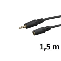 Thunder SC90-1,5 sztereo jelkábel (3,5 mm Jack papa - 3,5 mm Jack mama) - (1,5 m)