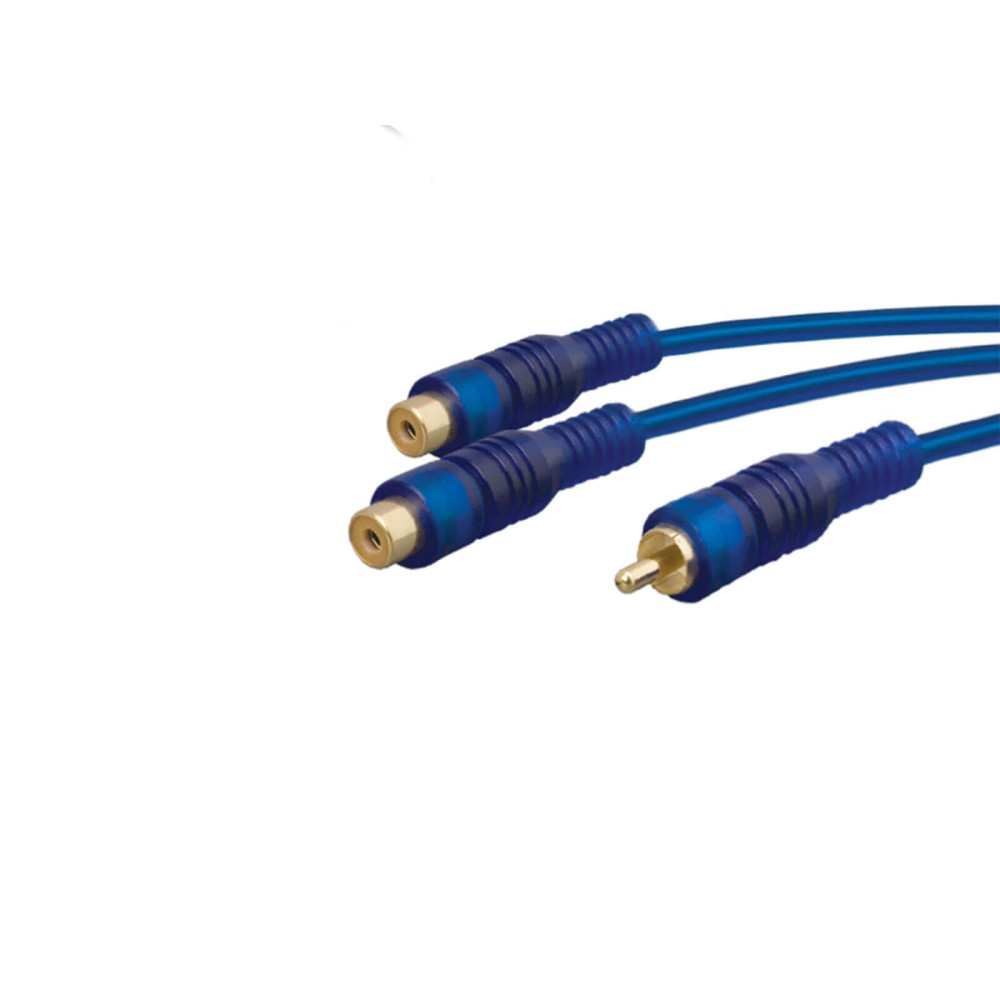 Thunder CX197-0,3 profi RCA Y-kábel (1x RCA papa - 2x RCA mama) - (0,3 m)