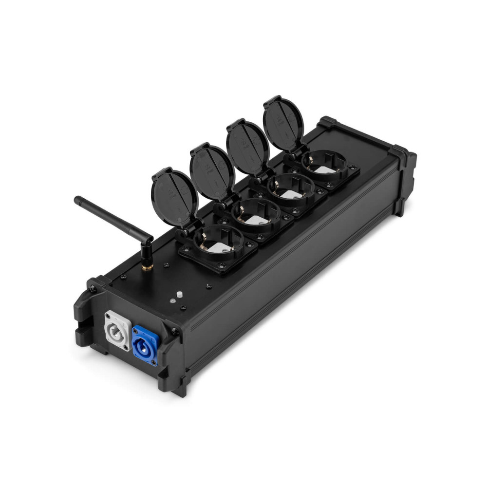 PD Connex PSB50 Tápcsatlakozó elosztó + Vezeték nélküli DMX adó/vevő (PowerCon be/ki + 4 db Shuko)