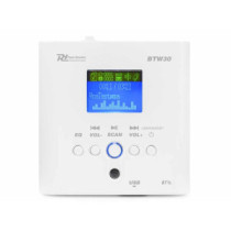Power Dynamics BTW30SET Falba építhető zenerendszer, 2x15W fali hangszóró, Bluetooth, USB