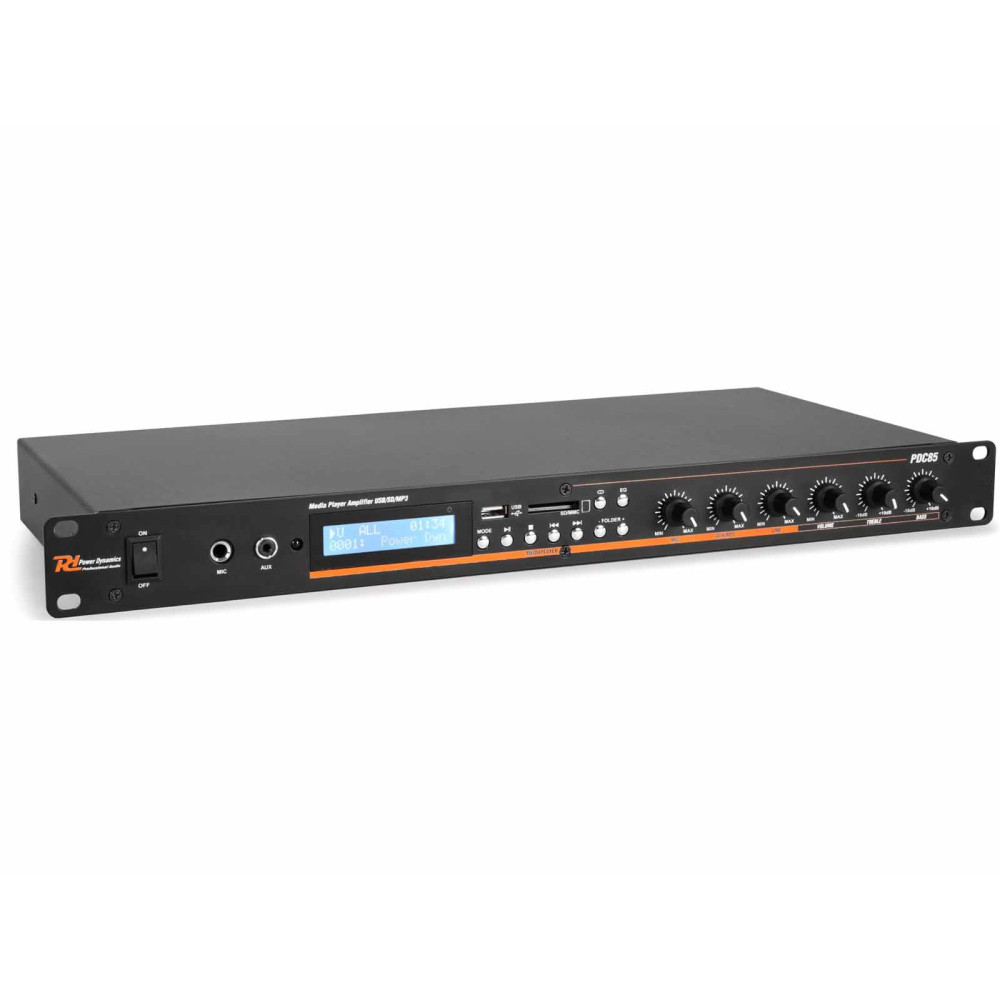 Power Dynamics PDC-85 Médialejátszó + erősítő SD/USB/MP3/BT