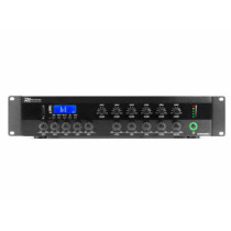 Power Dynamics PDW500MP3 PA Keverő - erősítő , 500W/100V, 6 zóna, Bluetooth, USB, SD, FM