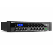 Power Dynamics PDW500MP3 PA Keverő - erősítő , 500W/100V, 6 zóna, Bluetooth, USB, SD, FM