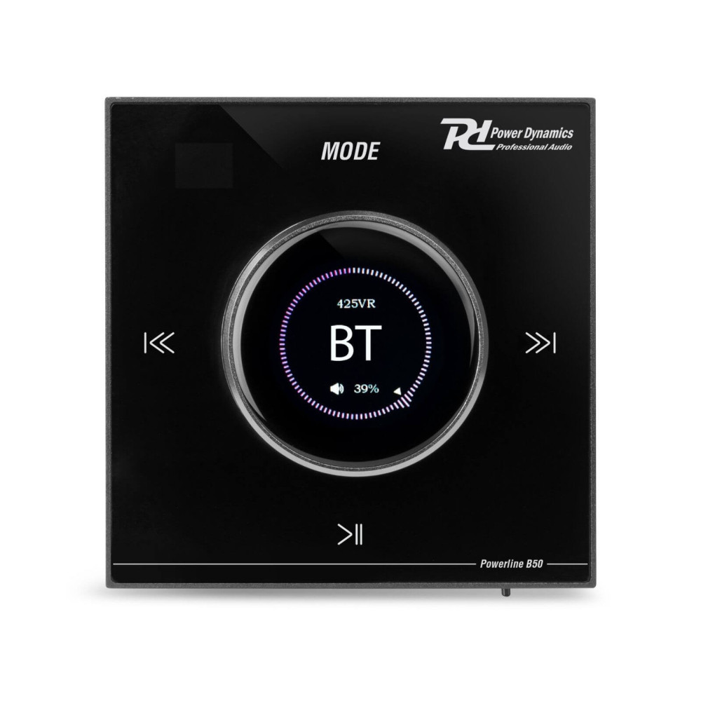 Power Dynamics Powerline B50B falba építhető erősítő USB/Bluetooth (2x25W)