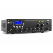 Power Dynamics PPA502, 2 ZÓNÁS 100V erősítő (50W) 2x Mikrofon + 2x Jel bemenet (MP3 + Bluetooth)