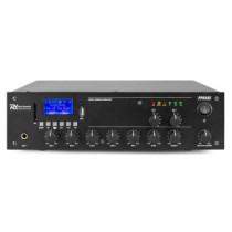 Power Dynamics PPA502, 2 ZÓNÁS 100V erősítő (50W) 2x Mikrofon + 2x Jel bemenet (MP3 + Bluetooth)