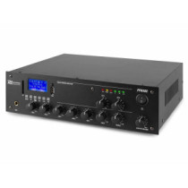 Power Dynamics PPA502, 2 ZÓNÁS 100V erősítő (50W) 2x Mikrofon + 2x Jel bemenet (MP3 + Bluetooth)