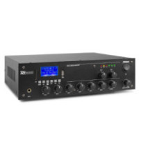 Power Dynamics PPA502, 2 ZÓNÁS 100V erősítő (50W) 2x Mikrofon + 2x Jel bemenet (MP3 + Bluetooth)