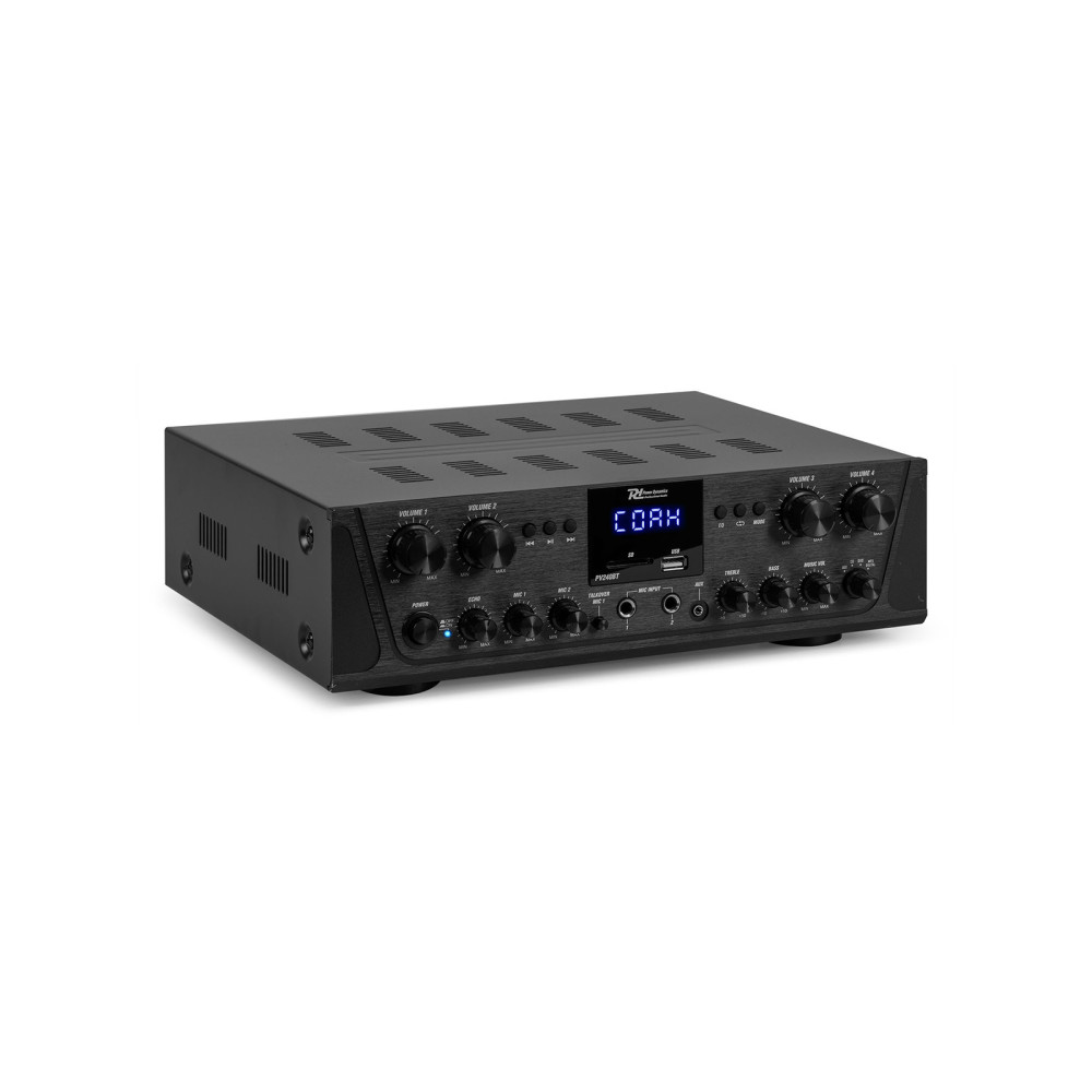 Power Dynamics PV240BT, 4 zónás erősítő (8x 50W) + USB / SD / FM / Bluetooth
