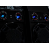 ReVoLuTioN DPX-10-LED 2x600W (10") aktív karaoke hangfal (MP3 + Bluetooth)