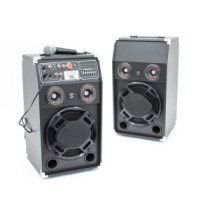 ReVoLuTioN DPX-10-LED 2x600W (10") aktív karaoke hangfal (MP3 + Bluetooth)