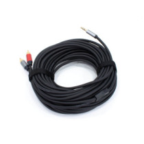 Thunder AU005-100 sztereo jelkábel (3,5 mm Jack - 2x RCA) - (10 m)