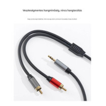 Thunder AU005-200 sztereo jelkábel (3,5 mm Jack - 2x RCA) - (20 m)