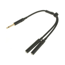 Thunder CC005 jelkábel, Y-Kábel, splitter (1x 6,3 Jack papa - 2x 6,3 Jack mama) - (0,2 m)