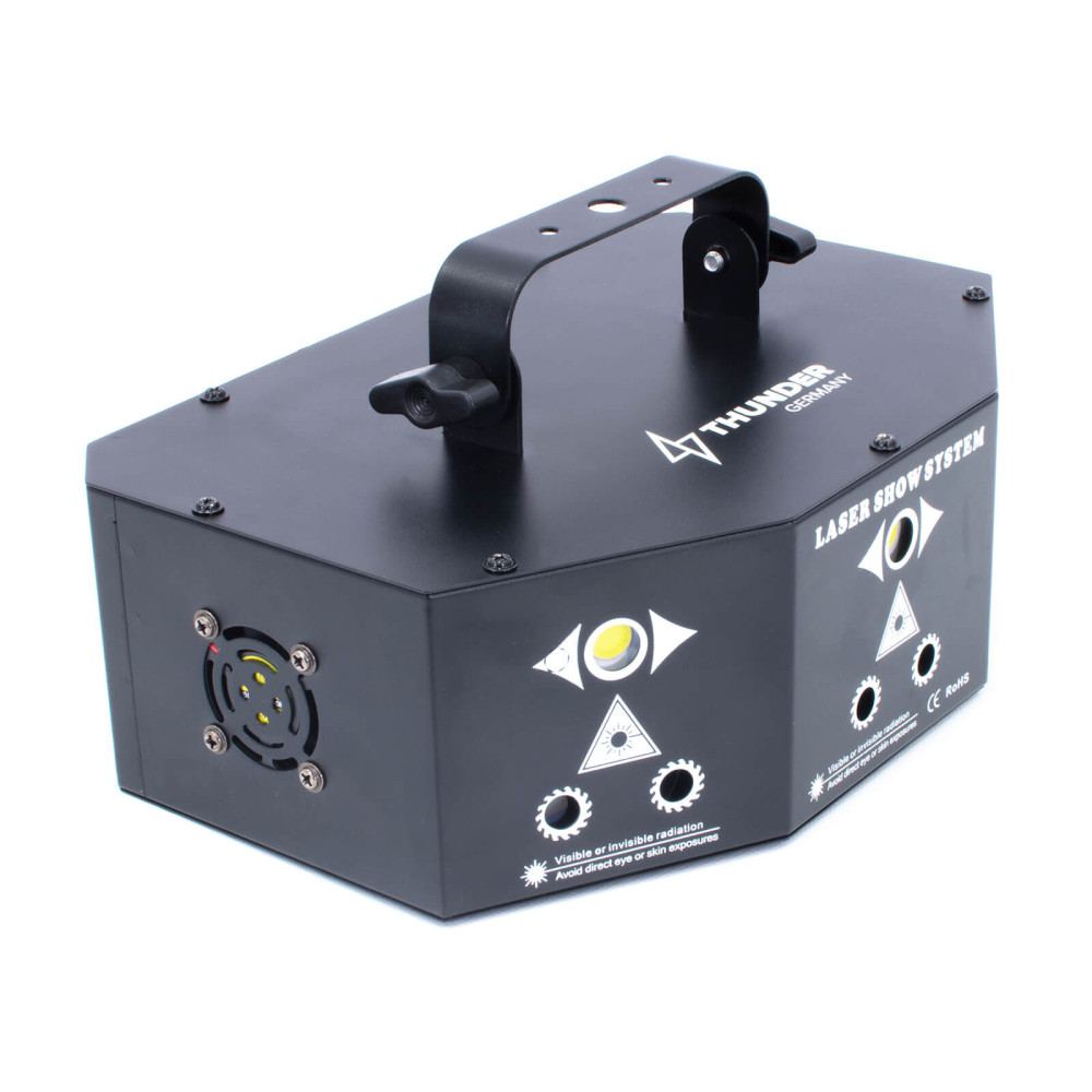 Thunder LSG-RGB Lézer fényeffekt + Stroboszkóp + TÁVIRÁNYÍTÓ
