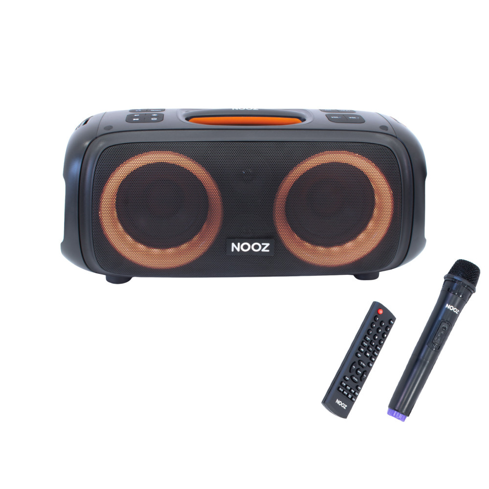Thunder NOOZ XBASS-21 140W hordozható party hangfal (USB/micro SD/BT/FM) + LED fény
