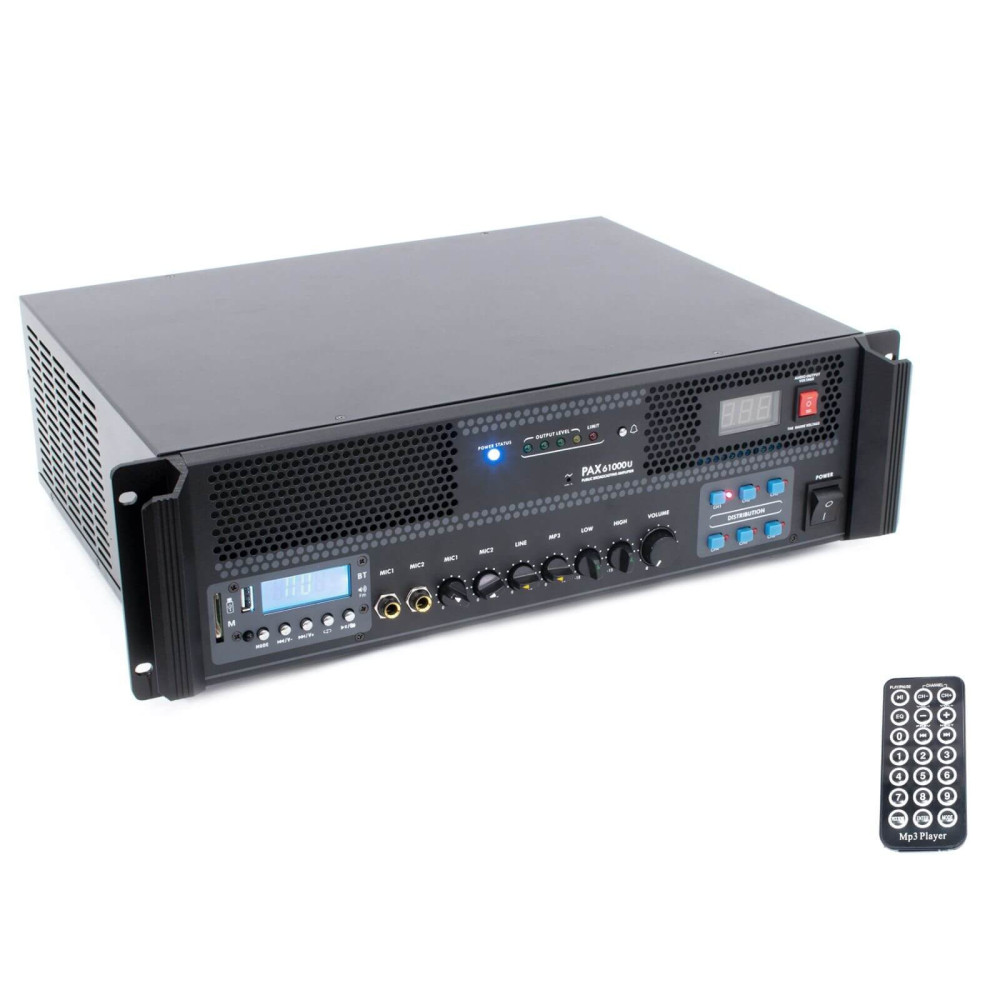Thunder PAX61000U 6 zónás 100V ERŐSÍTŐ (1000W) + Bluetooth + FM