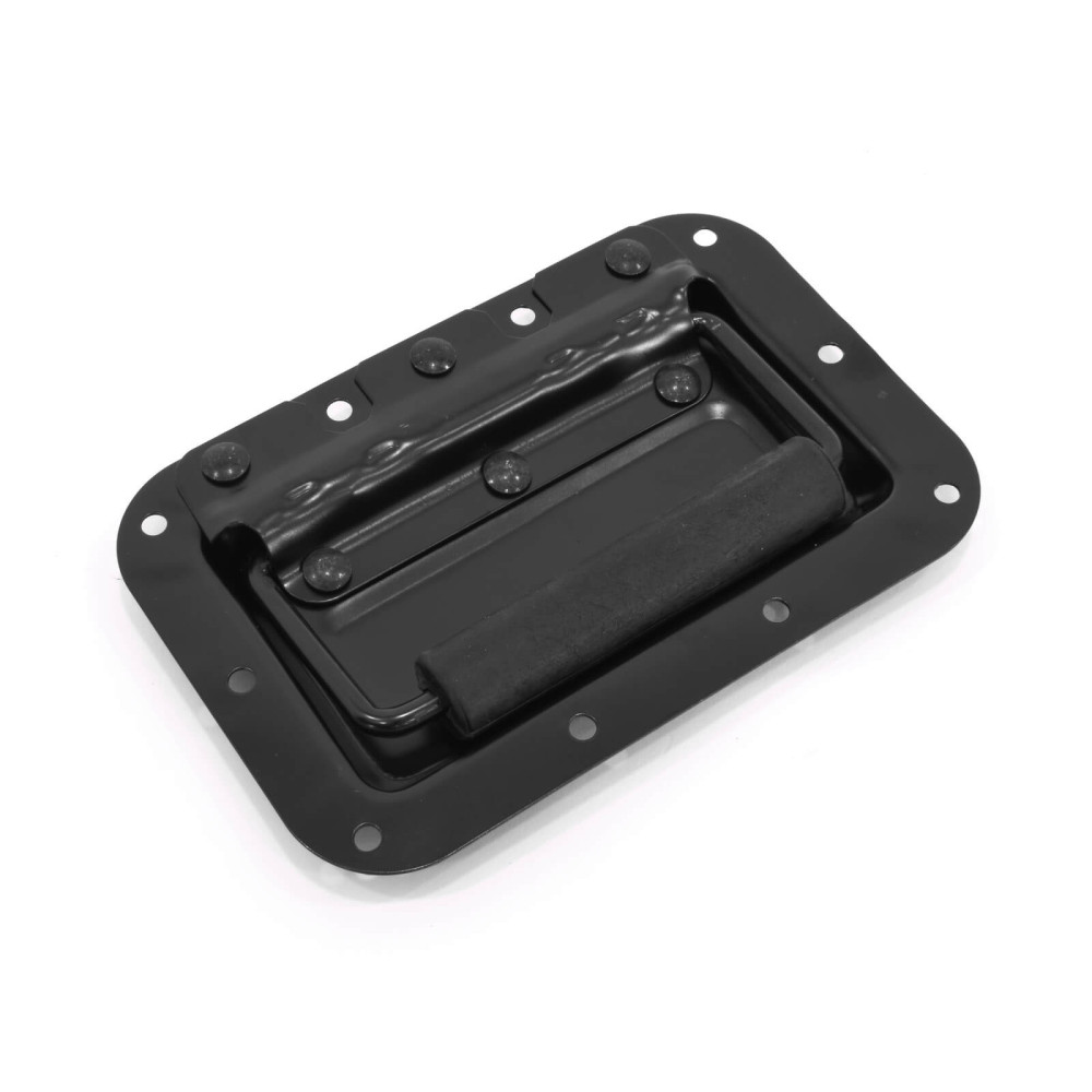 Thunder RH-1116 Acél fogantyú rackszekrényhez, fekete (160x110 mm)