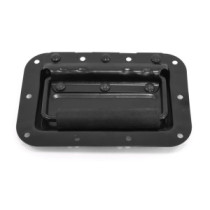 Thunder RH-1116 Acél fogantyú rackszekrényhez, fekete (160x110 mm)