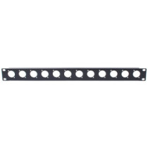 Thunder RTF1-12 furatozott rack előlap 19" (1U) - (12 furat)