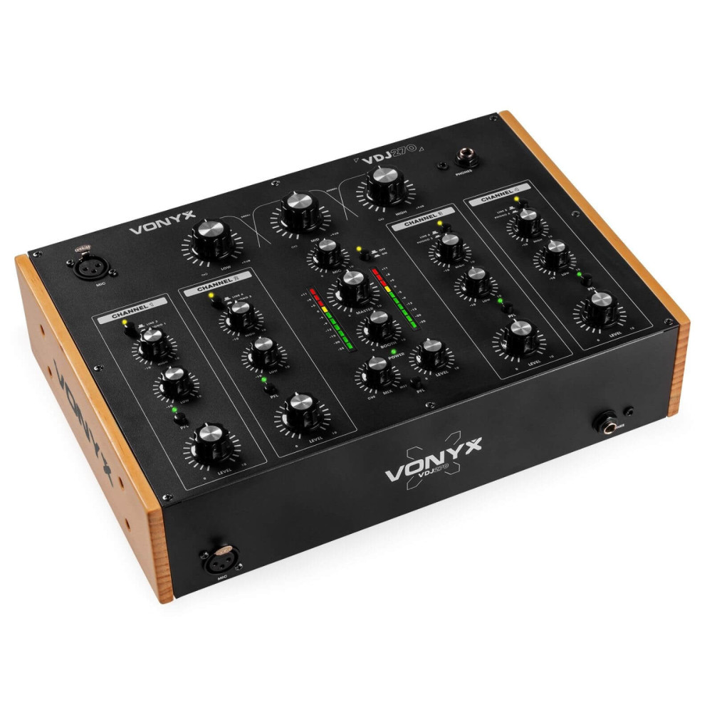 Vonyx VDJ270 4 csatornás DJ keverő, Rotary Mixer