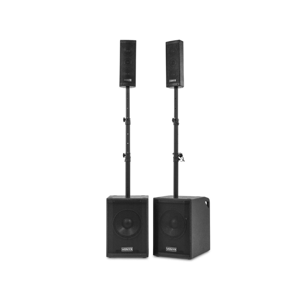 Vonyx VX1020BT 2.2 aktív hangfal szett 1050W + 1x Mikrofon + Állvány (MP3 + BLUETOOTH)
